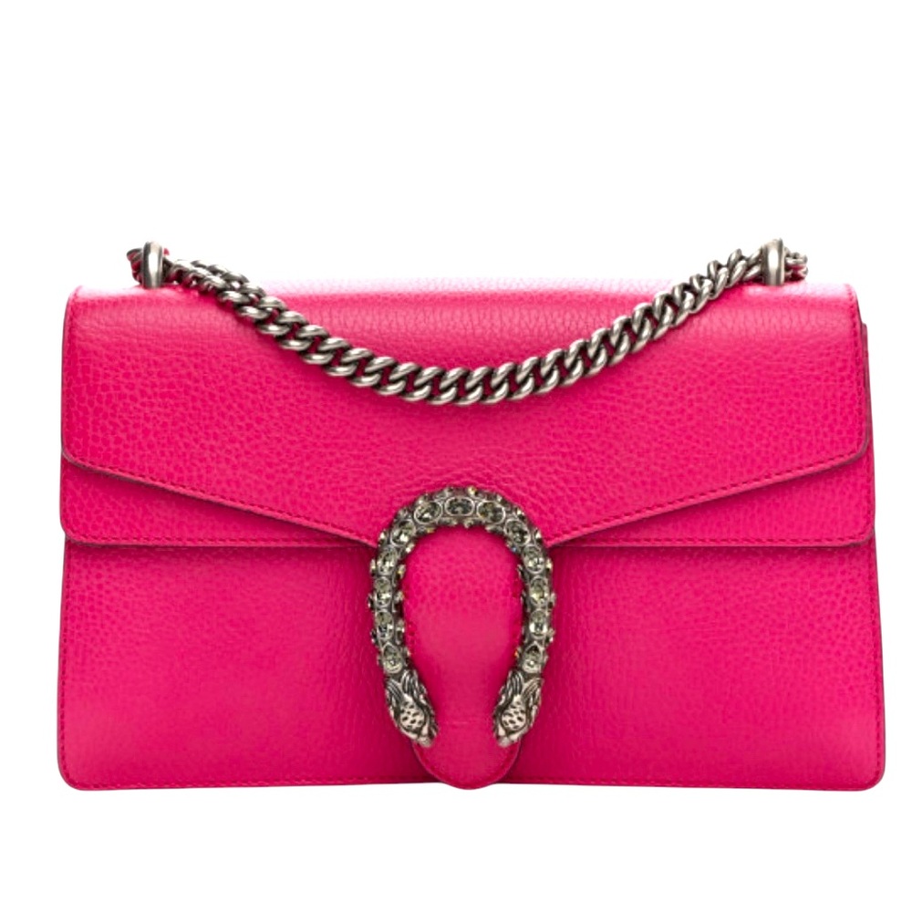 Gucci Pink Leather Chain Shoulder Bag Limited